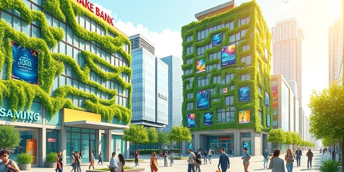 Beyond Beige: Vibrant Design for a Greener Financial Future